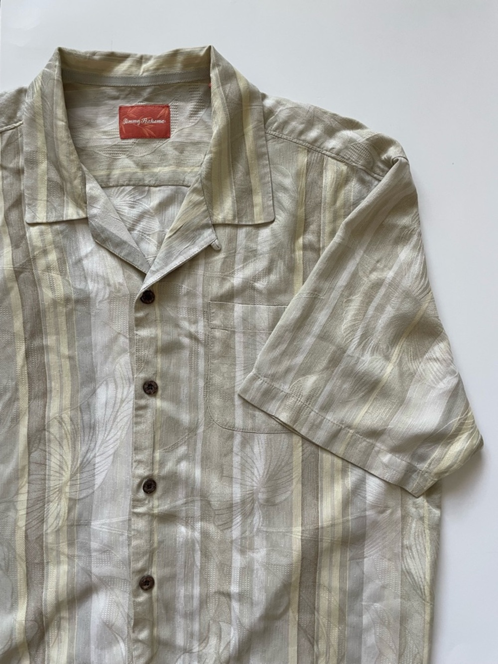 Tommy Bahama Silk Short-Sleeved Striped & Floral Shirt